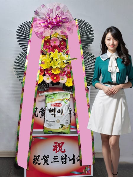 안산웨딩홀 엠블던호텔 웨딩 쌀화환